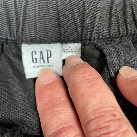 Gap Womens Maternity Sz Large Joggers Pull On Lightweight Stretch Black Elastic - Picture 3 of 8